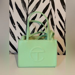 Telfar small double mint shopping bag